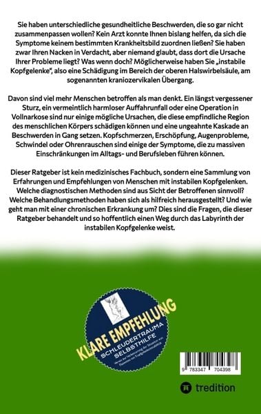 Produktbild: Ratgeber Instabile Kopfgelenke