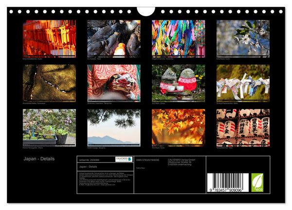 Produktbild: Japan - Details (Wandkalender 2026 DIN A4 quer), CALVENDO Monatskalender