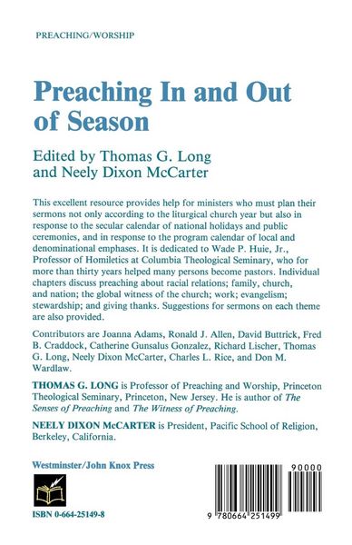Produktbild: Preaching in and Out of Season