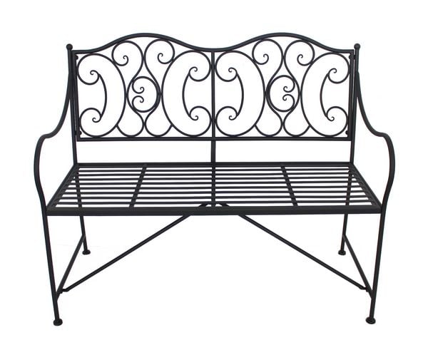 Produktbild: HTI-Living Nostalgische Gartenbank aus Metall im Vintage Landhausstil f&uuml;r Terrasse und Balkon