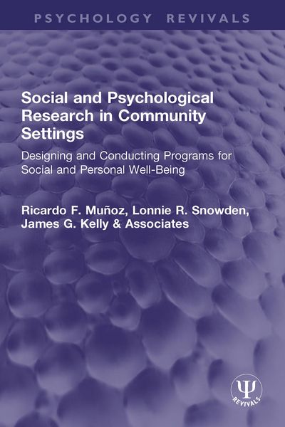 Produktbild: Social and Psychological Research in Community Settings