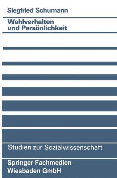 Produktbild: Wahlverhalten und Pers&ouml;nlichkeit