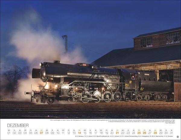 Feurige Dampfloks Posterkalender 2025 - Athesia | Thalia