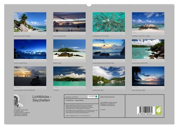 Produktbild: Lichtblicke - Seychellen (hochwertiger Premium Wandkalender 2026 DIN A2 quer), Kunstdruck in Hochglanz