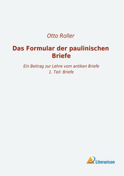 Produktbild: Das Formular der paulinischen Briefe