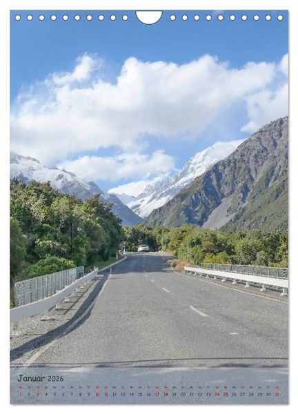 Produktbild: Neuseeland &ndash; Unterwegs auf der S&uuml;dinsel (Wandkalender 2026 DIN A4 hoch), CALVENDO Monatskalender