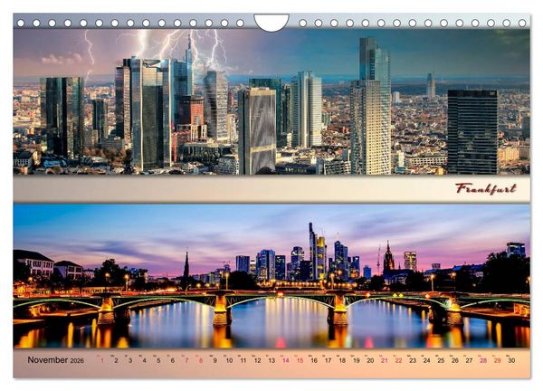 Produktbild: Faszinierende St&auml;dte in Deutschland - Panoramen (Wandkalender 2026 DIN A4 quer), CALVENDO Monatskalender