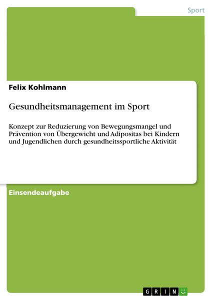 Produktbild: Gesundheitsmanagement im Sport
