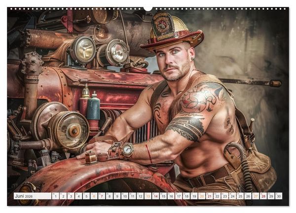 Produktbild: Feuerwehrm&auml;nner (hochwertiger Premium Wandkalender 2026 DIN A2 quer), Kunstdruck in Hochglanz