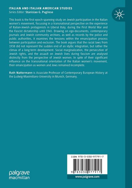 Produktbild: Jewish Women in the Early Italian Women&rsquo;s Movement, 1861&ndash;1945