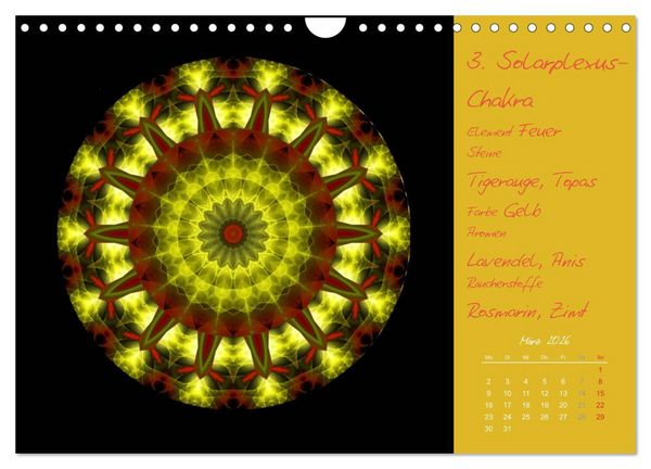 Produktbild: Kleine Chakrenlehre (Wandkalender 2026 DIN A4 quer), CALVENDO Monatskalender