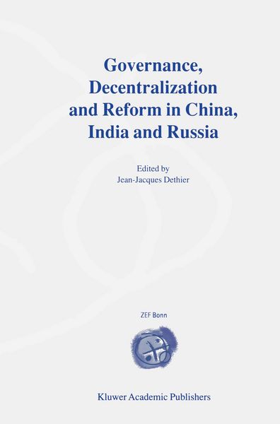 Produktbild: Governance, Decentralization and Reform in China, India and Russia