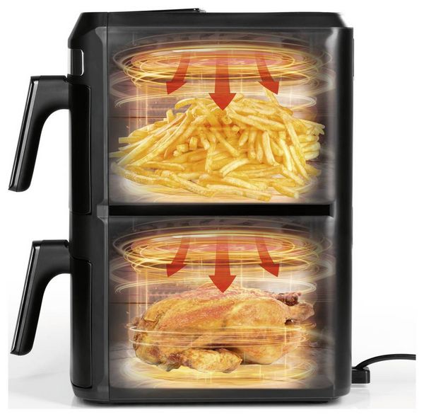 Produktbild: GourmetMaxx 16818 Hei&szlig;luft-Fritteuse 12l 2800W Antihaftbeschichtung, BPA-frei, Cool-Touch-Geh&auml;use, digitaler Timer, Grillfunktion