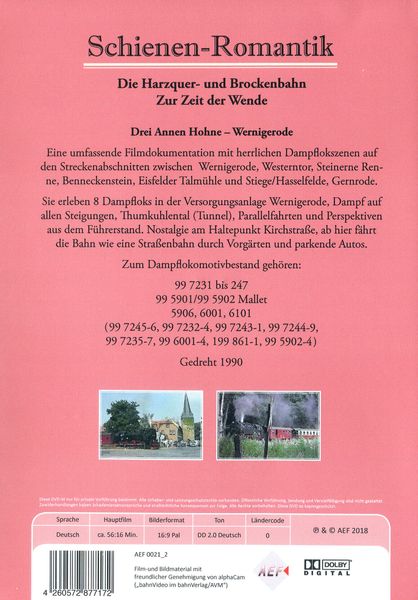 Produktbild: Romantik auf Schienen - Die Harzquer- und Brockenbahn zur Zeit der Wende