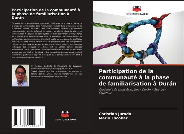 Produktbild: Participation de la communaut&eacute; &agrave; la phase de familiarisation &agrave; Dur&aacute;n