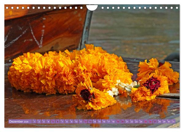 Produktbild: Asien - Farbenfrohe Blumenketten (Wandkalender 2026 DIN A4 quer), CALVENDO Monatskalender