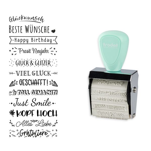 trodat Kreativstempel Mini Beste Wünsche