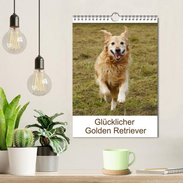 Produktbild: Gl&uuml;cklicher Golden Retriever (Wandkalender 2026 DIN A4 hoch), CALVENDO Monatskalender