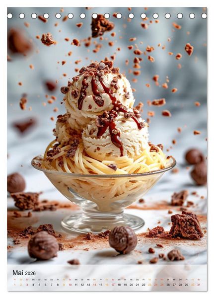 Produktbild: Eis - Raffinessen f&uuml;r Gourmets (Tischkalender 2026 DIN A5 hoch), CALVENDO Monatskalender