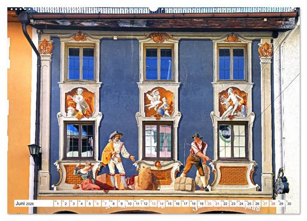 Produktbild: Oberbayerische L&uuml;ftlmalerei (hochwertiger Premium Wandkalender 2026 DIN A2 quer), Kunstdruck in Hochglanz