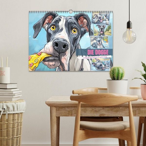 Produktbild: Die Dogge. Lustige Hunde Cartoons f&uuml;r gute Laune (Wandkalender 2026 DIN A3 quer), CALVENDO Monatskalender