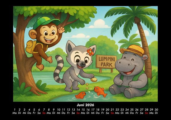 Produktbild: Milo, Lulu & Sash in Bangkok 2026 Fotokalender DIN A3