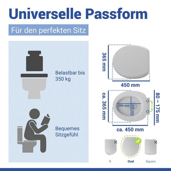 Produktbild: WC-Sitz Mod. Agen, Toilettensitz mit Absenkautomatik und Relief-Druck