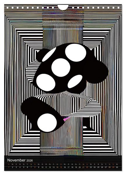 Produktbild: OP Art Nichts f&uuml;r schwache Augen (Wandkalender 2026 DIN A4 hoch), CALVENDO Monatskalender