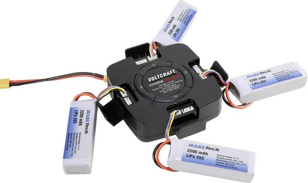 VOLTCRAFT V-Charge Eco Quad Modellbau-Ladegerät 12 V, 32V 5A LiPo