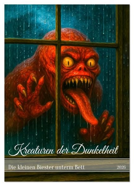 Produktbild: Kreaturen der Dunkelheit - Die kleinen Biester unterm Bett (Wandkalender 2026 DIN A4 hoch), CALVENDO Monatskalender