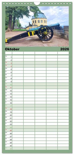 Produktbild: Familienplaner 2026 - Pirna - Tor zur S&auml;chsischen Schweiz mit 5 Spalten (Wandkalender, 21 x 45 cm) CALVENDO
