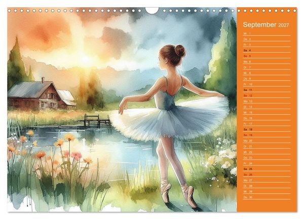 Produktbild: Zauberhafte Ballerina (Wandkalender 2027 DIN A3 quer), CALVENDO Monatskalender