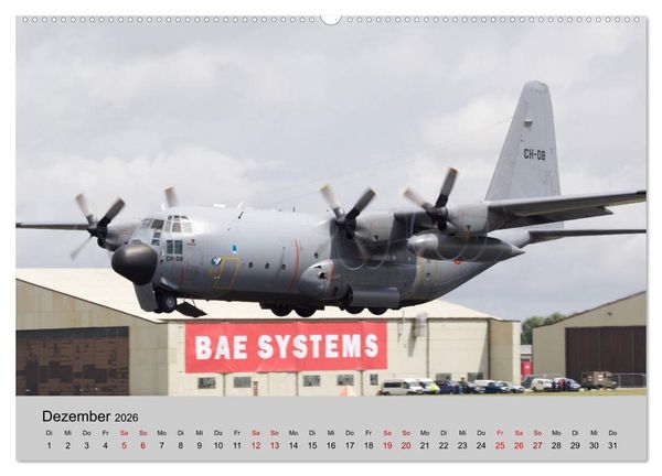 Produktbild: Transportflugzeug C-130 Hercules (Wandkalender 2026 DIN A2 quer), CALVENDO Monatskalender