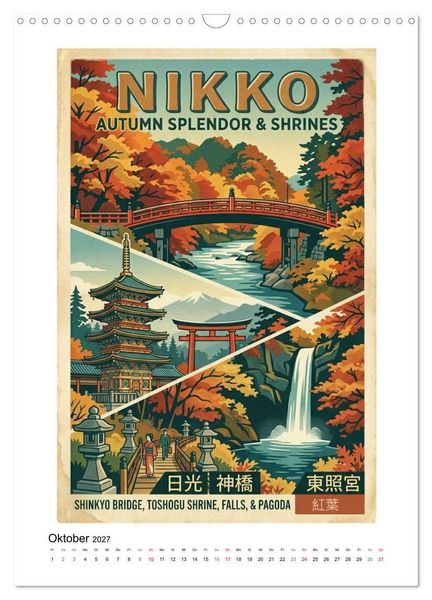 Produktbild: Sehnsucht Japan &ndash; Die Mid-Century Collection (Wandkalender 2027 DIN A3 hoch), CALVENDO Monatskalender