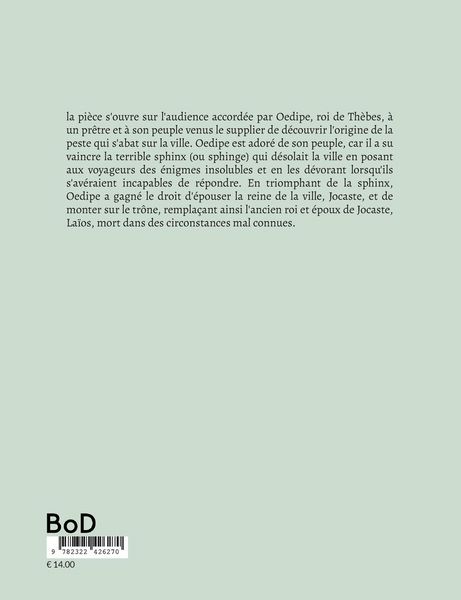 Produktbild: Oedipe Roi