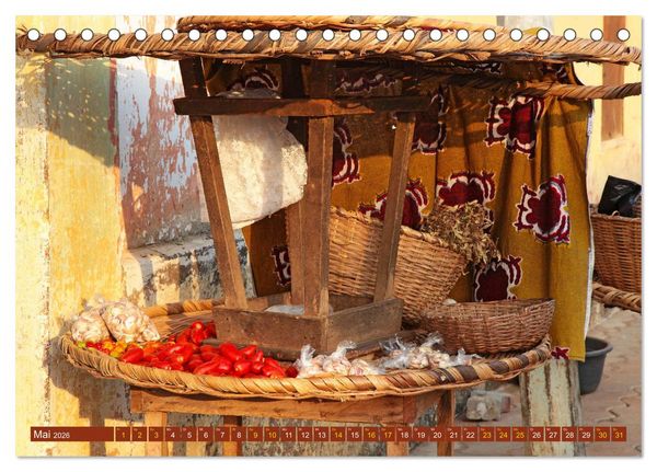 Produktbild: Benin M&auml;rkte Farben Voodoo (Tischkalender 2026 DIN A5 quer), CALVENDO Monatskalender