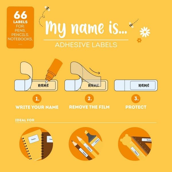 Produktbild: Legami Set aus 66 klebenden Labels - Teddyb&auml;r