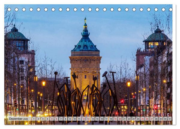 Produktbild: Mannheim - Stadt der Wassert&uuml;rme (Tischkalender 2026 DIN A5 quer), CALVENDO Monatskalender