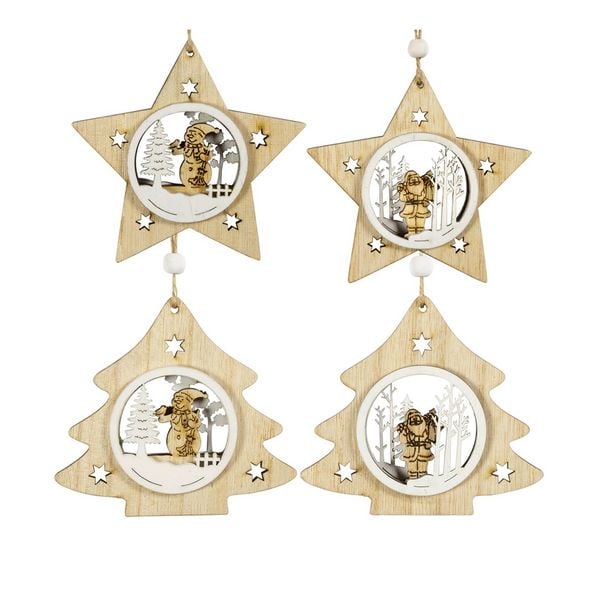 HTI-Living Baumschmuck 10cm 4er Set Baumschmuck 10cm 4er Set