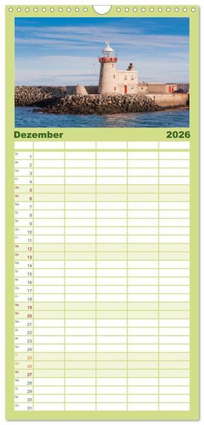 Produktbild: Familienplaner 2026 - Irland. Wild Atlantic Views. mit 5 Spalten (Wandkalender, 21 x 45 cm) CALVENDO