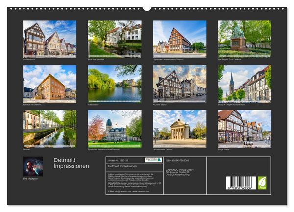 Produktbild: Detmold Impressionen (hochwertiger Premium Wandkalender 2026 DIN A2 quer), Kunstdruck in Hochglanz