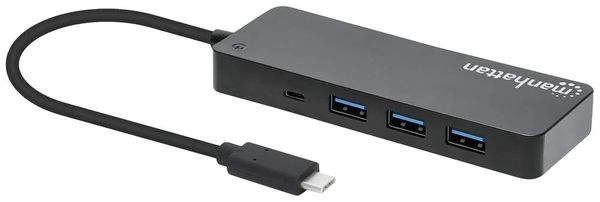 Manhattan 168410 USB 3.0-Hub Schwarz