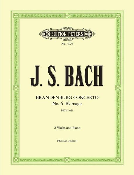 Produktbild: Brandenburg Concerto No. 6 B Flat BWV 1051