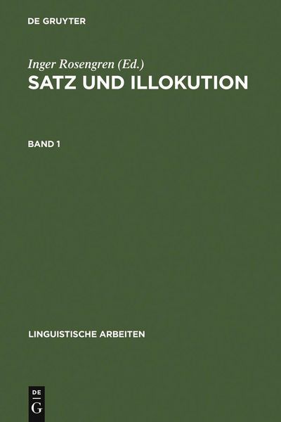 Produktbild: Satz und Illokution