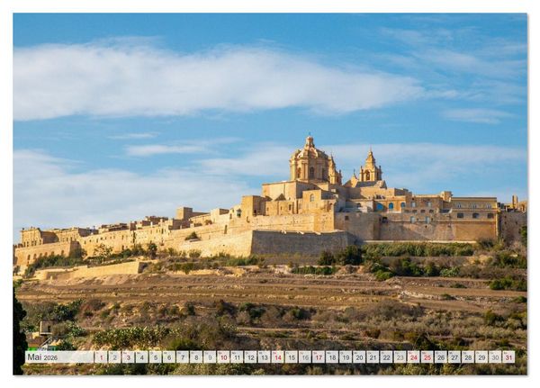 Produktbild: Malta &ndash; Historisches Juwel im Mittelmeer (Tischkalender 2026 DIN A5 quer), CALVENDO Monatskalender