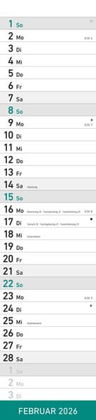 Produktbild: Streifenplaner MINT 2026 - Streifenkalender - Wandplaner - Küchen-Kalender - 11,3x49,5