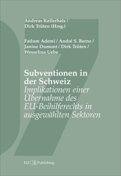 Produktbild: Subventionen in der Schweiz