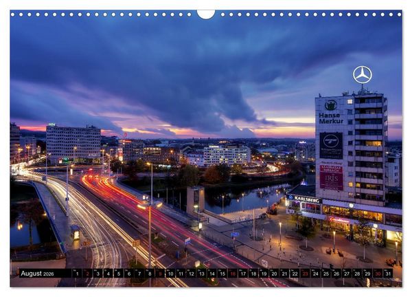 Produktbild: City Lights Saarbr&uuml;cken (Wandkalender 2026 DIN A3 quer), CALVENDO Monatskalender