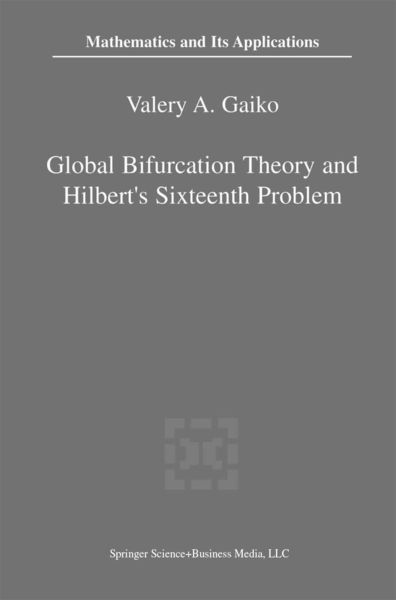 Produktbild: Global Bifurcation Theory and Hilbert's Sixteenth Problem