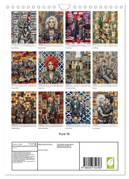 Produktbild: Punk 76 (Wandkalender 2027 DIN A4 hoch), CALVENDO Monatskalender